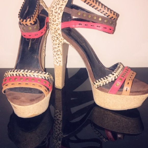 Jessica Simpson sexy jungle cork heeled sandal - Picture 7 of 7